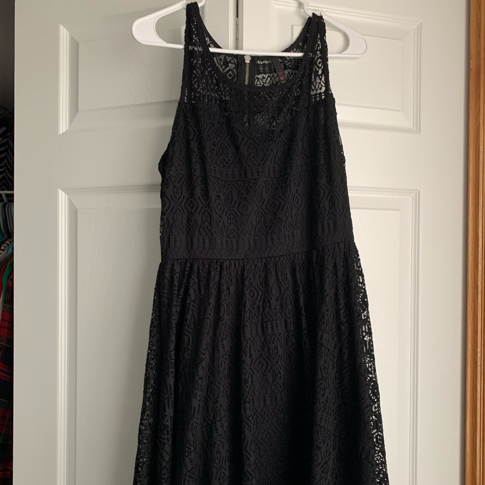 Black Lace Dress with Sweetheart Neckline